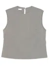Incotex Edith Sleeveless Top Check Pattern Back In Gray