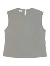 Incotex Edith Sleeveless Top Check Pattern Back In Gray