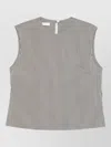 Incotex Edith Sleeveless Top Check Pattern Back In Gray