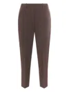Incotex Elastic-waist Trousers In Brown