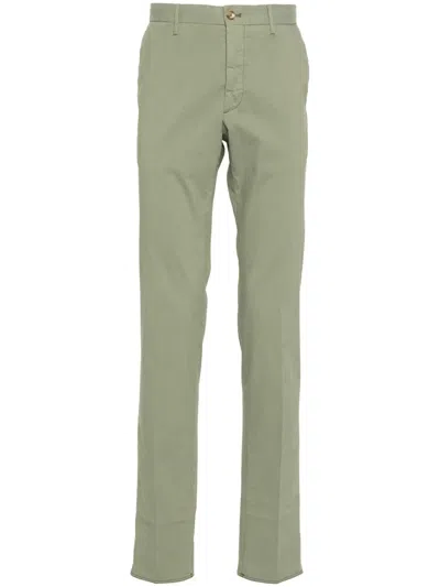 Incotex Elasticated-waist Tapered Trousers In Green