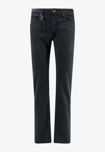 Incotex Essential Straight-leg Jeans In Black