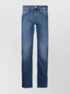 Incotex Faded Denim Trousers Featuring Belt Loops In Blue