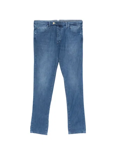 Incotex Faded Slim-fit Jeans In Blue