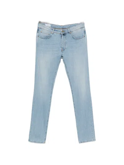 Incotex Faded-effect Five-pocket Jeans In Blue