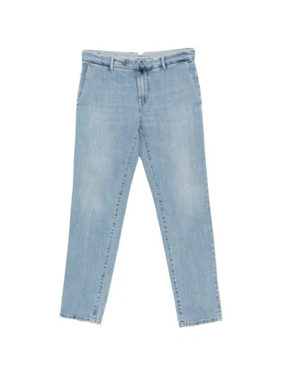 Incotex Faded-effect Jeans In Blue