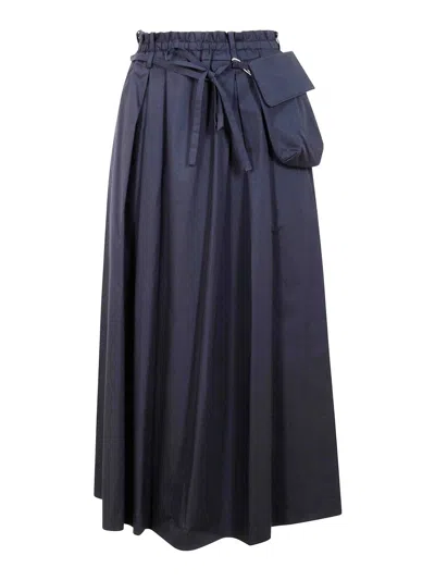 Incotex Falda Semilarga - Azul Oscuro