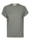 Incotex Grey Cotton T-shirt In Green