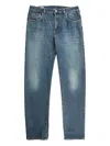Incotex Five-pocket Cotton Jeans In Blue