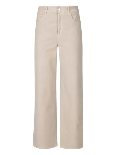 Incotex Wide Leg Winter Pants With Five Pocket Design In Sea Shell