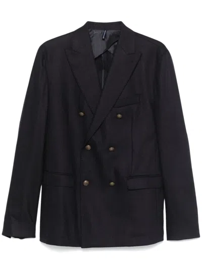 Incotex Flannel Blazer In Blue