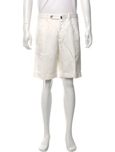 Pre-owned Incotex Flat Front Shorts In Gray