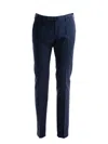 Incotex Flat-front Trousers In Blue