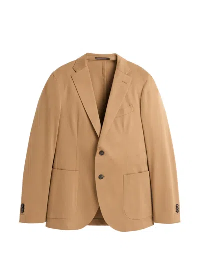 Incotex Flexjacket Gabardine Blazer In Brown