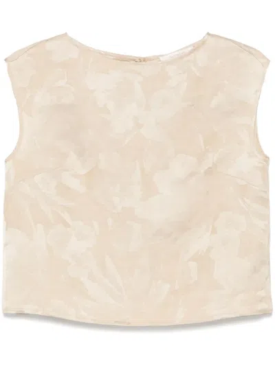 Incotex Floral-jacquard Tank Top In ニュートラル