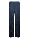 Incotex Tailored Blue Trousers With Subtle Floral Pattern