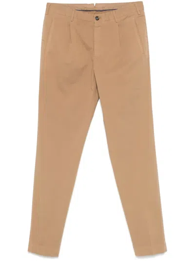 Incotex Gabardine Trousers In Brown