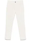 Incotex Cream White Cotton Blend Chino Trousers In White