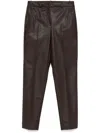 Incotex Galene Coated Finish Trousers In Brown