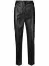 Incotex Coated Finish Trousers Featuring Pockets In Black