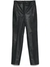 Incotex Slim Fit Faux Leather Trousers In Grey