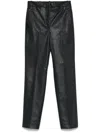 Incotex Slim Fit Faux Leather Trousers In Grau