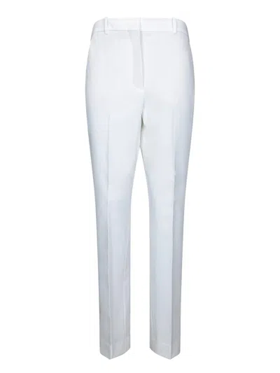 INCOTEX GALENE WHITE COTTON TROUSERS