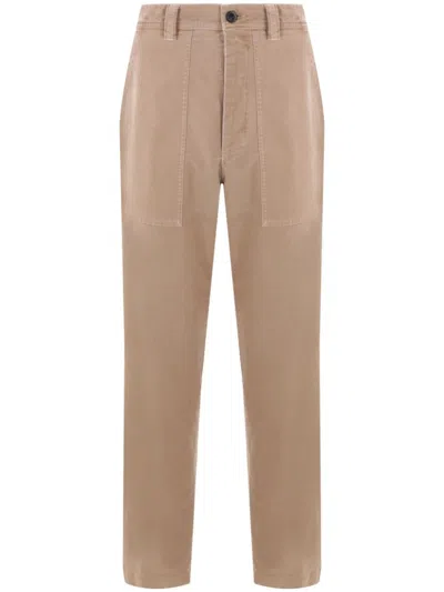 Incotex Garment-dyed Straight-leg Trousers In 中性色