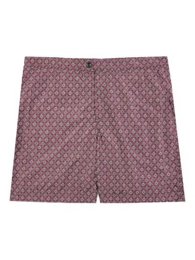 Incotex Badeshorts Mit Geometrischem Print In Pink