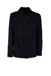 Incotex Virgin Wool-blend Felt Overshirt In 820