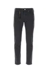 Incotex Dark Grey Logo-patch Straight-leg Jeans