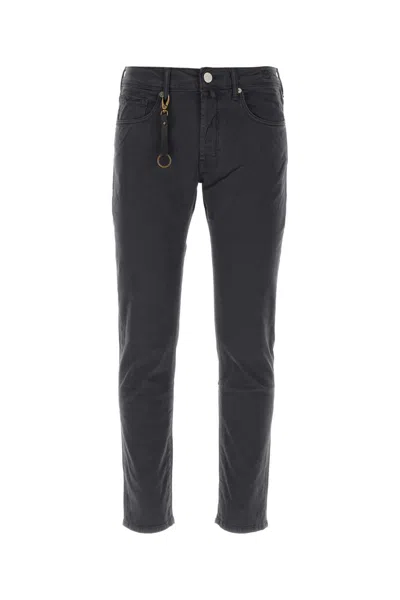 INCOTEX INCOTEX GRAPHITE STRETCH COTTON PANT