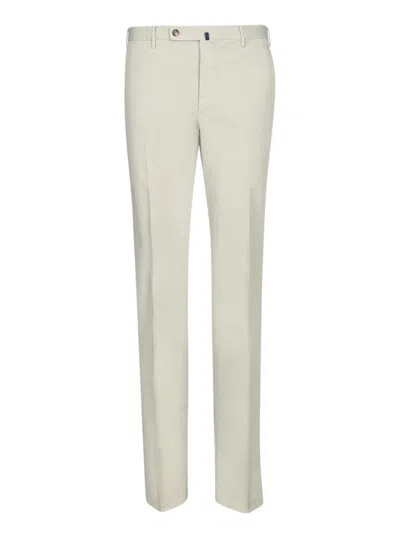 Incotex Green Trousers With Flattering Cut In White