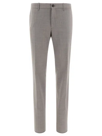 Incotex Belt-loop Casual Pants In Gray