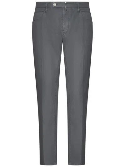 Incotex Grey Slim-fit Trousers In Gray