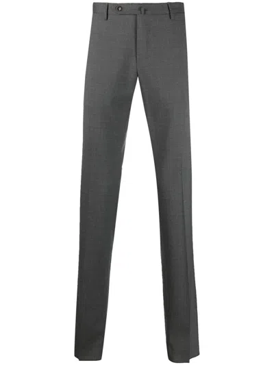 Incotex Grey Virgin Wool Slim-fit Tailored Trousers