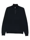 Incotex Pullover Mit Reissverschluss In Black