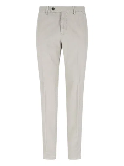 Incotex High-waisted Beige Chino Pants With Straight Leg Design In Green