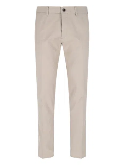INCOTEX HIGH-WAISTED BEIGE CHINO PANTS WITH STRAIGHT LEG DESIGN