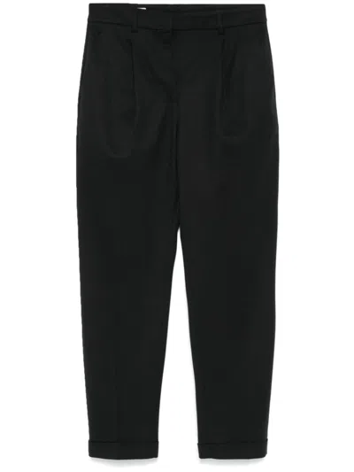 INCOTEX HIGH-WAISTED CROPPED TROUSERS