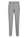 Incotex High-waisted Grey Chino Pants With Straight Leg Design