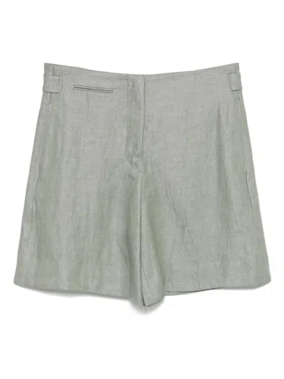 INCOTEX INCOTEX HIGH-WAISTED LINEN BERMUDAS