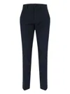 Incotex High-waisted Straight-leg Chino Pants In Dark Blue Cotton