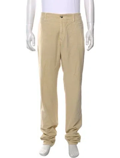 Pre-owned Incotex Houndstooth Print Pants In Brown