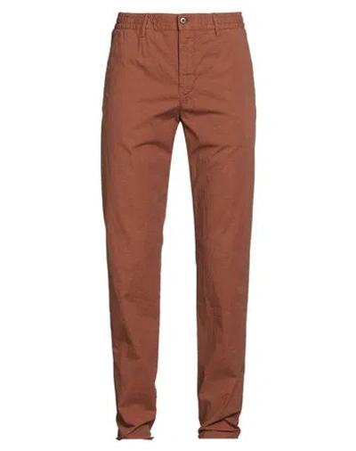 Incotex Slacks By Slowear Man Pants Rust Size 35 Cotton, Elastane In Brown