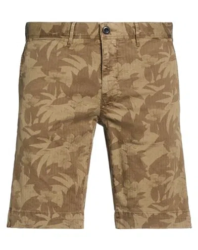 Incotex Slacks By Slowear Man Shorts & Bermuda Shorts Military Green Size 33 Cotton, Elastan In Brown