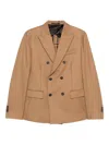 Incotex Double-breasted Blazer In Brown