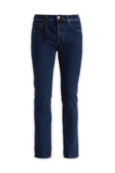 Incotex Denim Straight Leg Jeans In Azul