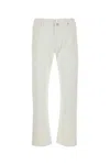 Incotex Denim Jeans Stretch Coton Poches Rivets In White