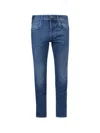 Incotex Slim Fit Stretch Cotton Jeans In Blue